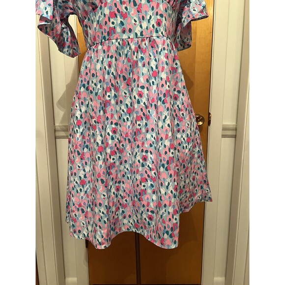 Lilly Pulitzer Blaire Flutter Sleeve Dress In Multi Hottie Dottie - Picture 5 of 14